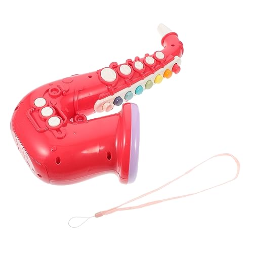 JOINPAYA Spielzeug-Saxophon Für Kinder Musikalisches Spielzeug Kunststoff-Saxophon Pädagogisches Instrument Für Jungen Und Mädchen Farbe Rot von JOINPAYA