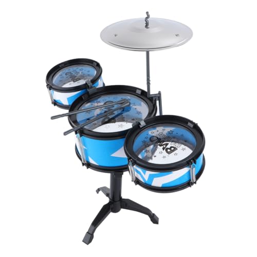 JOINPAYA -Schlagzeug Drum Set Drumset musikspielzeug Musikalisches für Schlagzeug Set Kinderinstrument Kinderspielzeug Blue von JOINPAYA