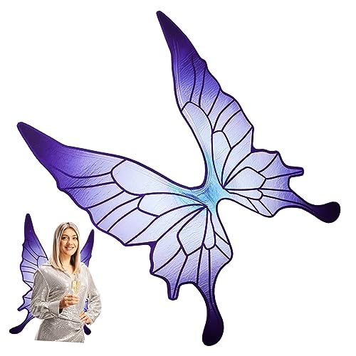 JOINPAYA Schmetterlingsflügel Hummelkostüm Schmetterlingsfeenflügel Schmetterlingsflügelschal Mädchenflügel feeflügeln Butterfly Costume Partyzubehör Erwachsener feenflügel Vlies von JOINPAYA