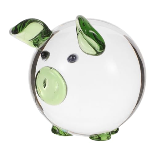 JOINPAYA Schweinchen-Desktop-Dekoration Miniatur- -Ornament Kristallschwein-sammlerstücke -sammelfiguren Kristallschweinskulptur Süße Schweinchen-spielzeugfiguren Glas von JOINPAYA