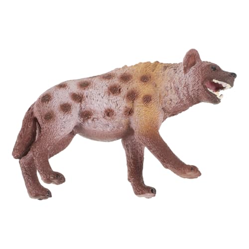 JOINPAYA Simulation Hyänenmodell Mini Hyänenstatue Tiermodelle Realistische Tierfiguren Hundeskulptur Gefälschte Hyänenfigur Lebensechte Hyänenfigur Wildtierspielzeug von JOINPAYA