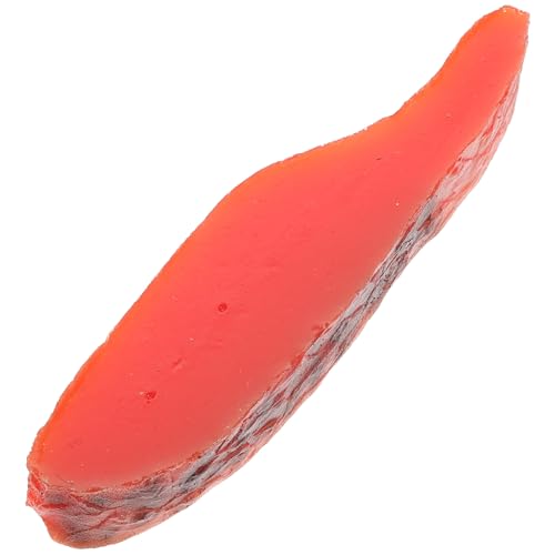 JOINPAYA Simulation Lachs Modell Mit Fischscheiben Gefälschtes Fischfleisch Faux-Fleisch-Modell Vorgeben Künstliche Fleischrequisiten Simulierter Lachs Künstliches Sushi Vorgibt Essen PVC von JOINPAYA