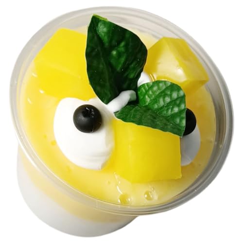 JOINPAYA Simulation Mousse Cake Model Patch Käse Ice Cream Mango Sundae Tasse Gelee Gefälschte Lebensmitteldekoration Requisiten 1Pcs Kuchengläser Vorspeise Tassen Mini Dessert Tassen Mit von JOINPAYA