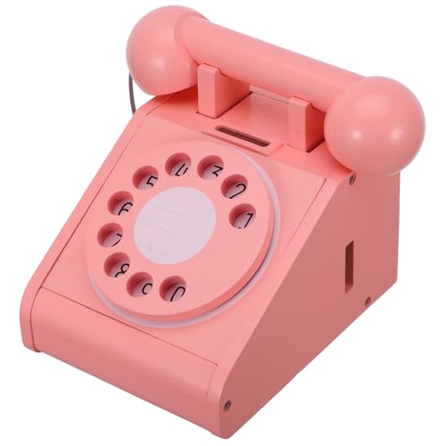 JOINPAYA Simulations-Plattenspieler-Telefon holzspielzeug Party für Kinderzimmer für Unterhaltung Telefon Spielhausversorgung hölzern Rosa von JOINPAYA