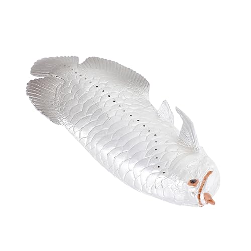 JOINPAYA Simuliertes Arowana gefälschtes Fischspielzeug Lernspielzeug Tierspielzeug Krabbe Spielzeug für Kinder kinderspielzeug Desktop- Fischornament für den Tisch Plastik Silver von JOINPAYA