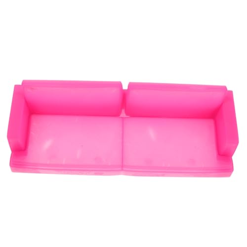 JOINPAYA Sofastuhl Für Prinzessinnenpuppe Kleine Puppen Für Puppenhaus Miniatur-hausmöbel Puppenhausboden Modellsofa Puppenhaus-drehstuhl Mini-Sofa Mini-puppenhausmöbel Rosy Plastik von JOINPAYA