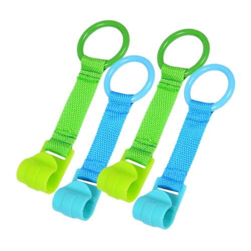 JOINPAYA 4 Stücke Baby Pull up Ringe für Laufstall-Walker Aufstehen Lernen Ringe Baby Bett Hängen Spielzeug Kleinkind Hand Pull Set von JOINPAYA