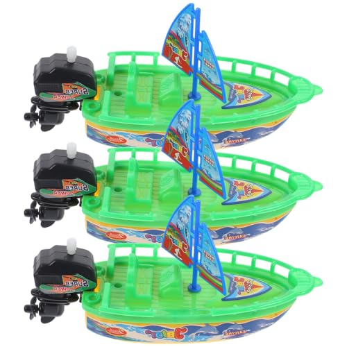 JOINPAYA Spielzeugboot-Badespielzeug 3 Stück Mini-Segelboot Yacht Pool-Spielzeug Schnellboot Badewanne Schwimmendes Spielzeug Für Kinder Lernspielzeug Schwimmbad-Spielzeug von JOINPAYA