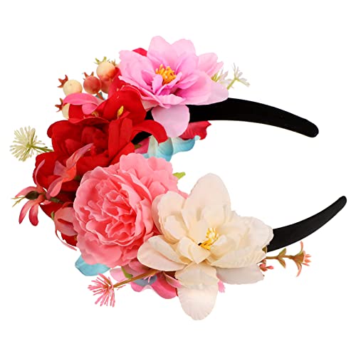 JOINPAYA Stirnband Aus Künstlichen Blumen Blumenbandana Kopfschmuck Für Mädchen Stirnbänder Für Damen Kostüm Stirnband Mit Sonnenblumenkrone Geschlecht Kopfbedeckung Frauen Stoff von JOINPAYA