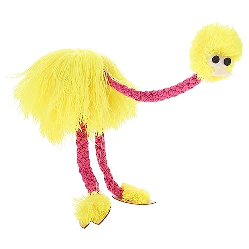 JOINPAYA Straußen Marionette Lustige Marionetten Kuscheltiere Für Kinder Pelzige Tierpuppe Große Vogelpuppe Tiere Marionetten Marionette Kidcraft-spielset Straußenpuppe Yellow Plüsch von JOINPAYA