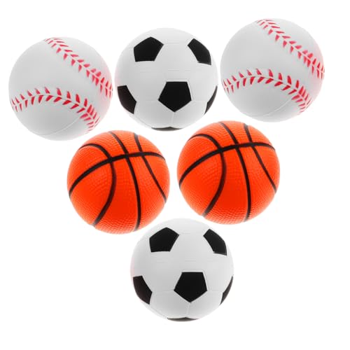 JOINPAYA Stress Bälle Set Mini Fußball Basketball Und Baseball PU Schaum Squeeze Für Und Ideal Zum Stressabbau Und Fidgeting Sensory Toys Für von JOINPAYA