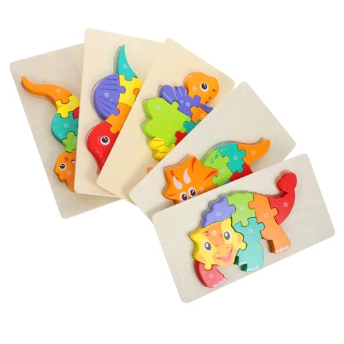 JOINPAYA Teiliges Holz Dinosaurier Puzzle Für Montessori Lernspielzeug Holzpuzzle Für Kleinkinder Pädagogisches Motorik Und Kognitiven Fähigkeiten von JOINPAYA