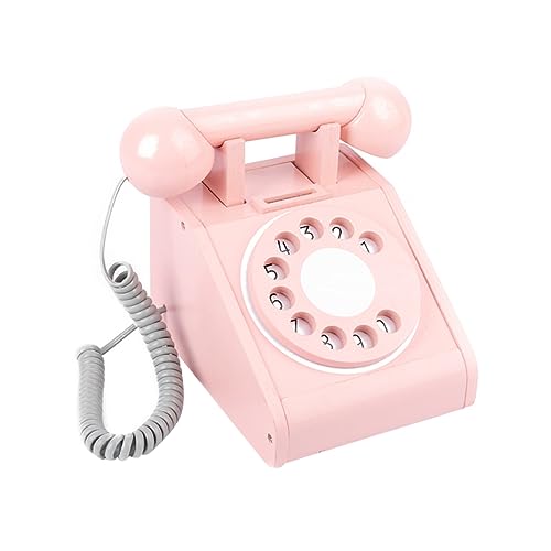 JOINPAYA Telefon Mini-Möbelmodell Spielzeug für Kinder Mini-Puppenhaus Kinder spielset Kindermöbel kinderzimmer zubehör Kinder holzspielzeug Kinderspielzeug Spielhaus Spielzeug hölzern Rosa von JOINPAYA