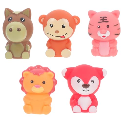 JOINPAYA Tier-Fingerpuppen 5 Stück Mini-Figuren Spielzeug Dschungeltier Handpuppe Winzige Fingerpuppe Spielzeug Für Geschichtenerzählen Rollenspiele Lehren Shows Taschenfüller von JOINPAYA