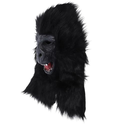 JOINPAYA Tier Gorilla Maske Halloween Party Cosplay Kostüm Requisiten Lächeln Gorilla Vollkopfmaske Plüsch Tierkopf Kostüm Requisiten von JOINPAYA