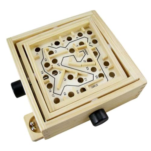 JOINPAYA Tischspiel Labyrinth Puzzles Perlen Labyrinth Tischlabyrinth Desktop-Labyrinth Labyrinth-Puzzle-Spiel Mind Games The Mind Game Spielzeug Spiel mit Holzkugeln Babyzubehör Hölzern von JOINPAYA