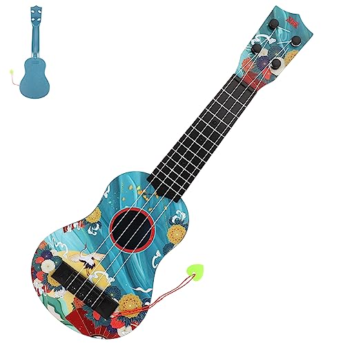 JOINPAYA Ukulele Für Kinder Simulationsgitarrenspielzeug Gitarrenmodell Für Kinder Ukulele Für Anfänger Nachgemachtes Gitarrenspielzeug Ukulele-Modell Für Kleinkinder Blue Plastik von JOINPAYA