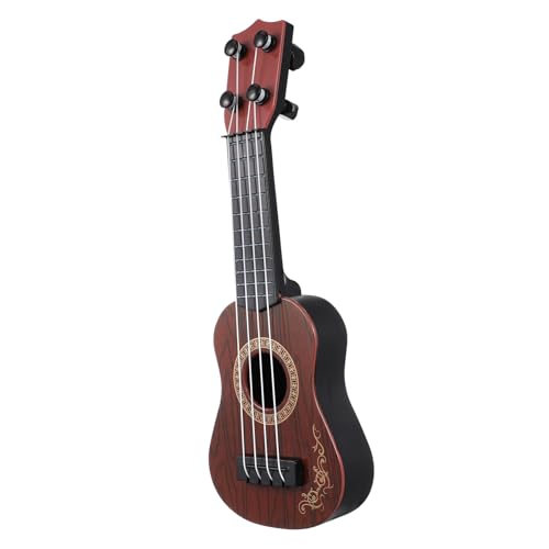 JOINPAYA Ukulele Gitarren Für Kleinkinder Kinderspielzeug Gitarre Ukulele Musikalisches Mädchenspielzeug Im Alter Von 4-5 Jahren Musikspielzeug Für Babys Plastik Brown von JOINPAYA