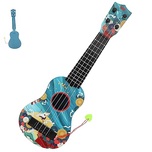 JOINPAYA Ukulele Kindermusik Gitarren Für Kleinkindgitarre Kleinkindmusik Kinderspielzeug Kindergitarrenspielzeug Früherziehung Ukulele Kunststoff Blau von JOINPAYA