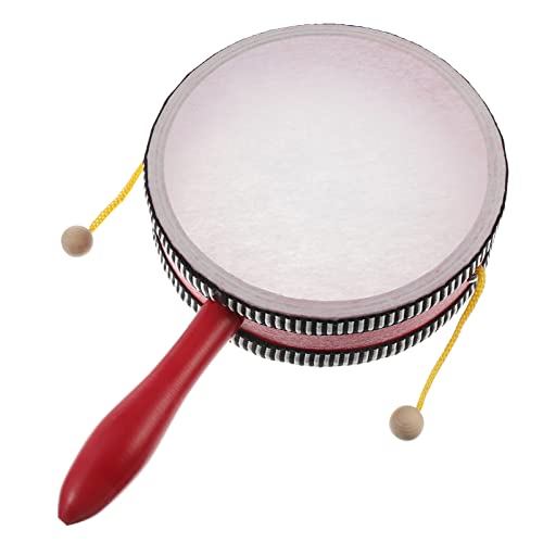 JOINPAYA Wellentrommel musikalische rasseln Handtrommel für Lernspielzeug für Kleinkind Percussion spielzeuge Musikspielzeug Musikalische Handtrommel Holz rot von JOINPAYA