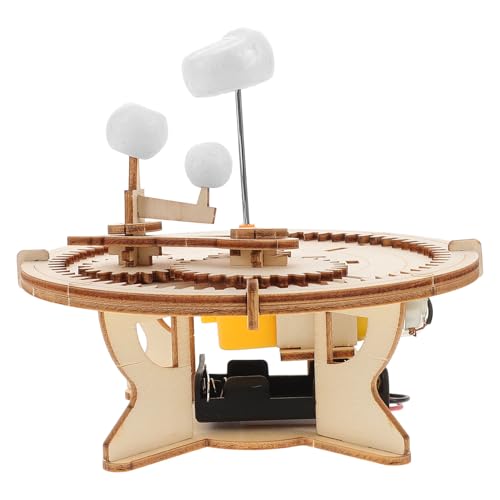 JOINPAYA Weltraummaterialpaket Bastelsets Wissenschafts Projekt Bastelpuzzle Kinderspielzeug Experimentierkasten Mond-Erde-Puzzle Projekte Wissenschaft Bausätze Bauen Khaki Holz von JOINPAYA