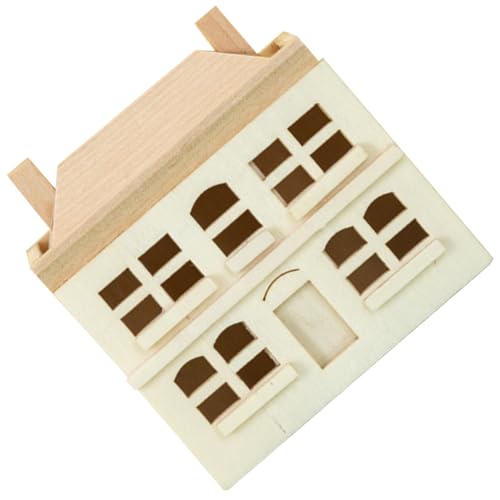 JOINPAYA Winziges Hausdekor Hamster DIY-puppenhaus-bausatz Häuser Kleiner Gartenzaun Puppenhaus Miniatur Bausatz Selber Machen Puppenbecken Mini-Villa Figuren Schwimmbad Hölzern Khaki von JOINPAYA