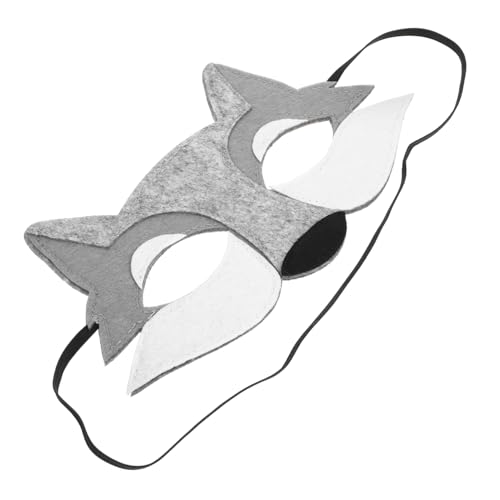 JOINPAYA Wolfskopfmaske Maskerade-party-maske Pelziges Kostüm Maske Für Festival Halloween-maske Kuh-maske Maskerade Tiermaske Karikatur Realistische Maske Cosplay-maske Hase Gefühlt Grey von JOINPAYA