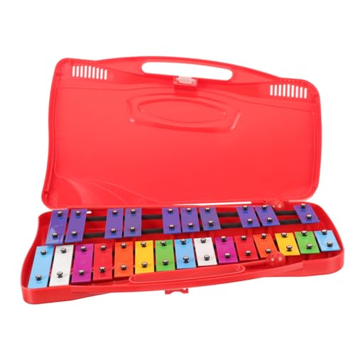 JOINPAYA Xylophon Für Kinder Musikinstrument -xylophon Schlaginstrument Kinder-xylophon Spielzimmerversorgung Kleinkinderinstrumente Xylophon Für Erwachsene Eisenbleche Rot von JOINPAYA