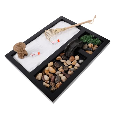 JOINPAYA Mini Zen Garten Landschaft Sand Simulation Szene Dekorative Sandkasten für Büro Desktop von JOINPAYA