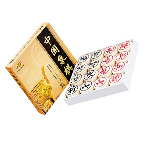 JOINPAYA chinesisches Schach frühes Lernspiel 3D lustiges Schach 3D-Schachbrett Schachspiel Lernen Xiangqi Reisespiel Spielzeug Chinesisches High-End-Schach Hölzern Beige von JOINPAYA