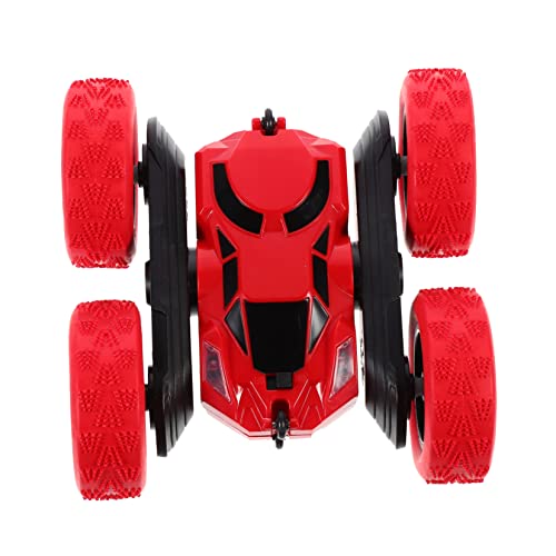 JOINPAYA doppelseitiges Stuntauto gummireifen Stunt car Stunt Auto Spielzeug Stunt Autos doppelseitiges RC-Stuntauto RC-Stunt-Auto erkennen RC Geländewagen doppelseitiger Stunt Plastik rot von JOINPAYA