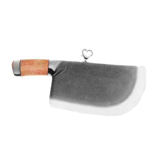 JOINPAYA gefälschtes Küchenmesser Halloween-Federmäppchen Münzgeldbörse in Cutterform Taschen Aufbewahrungstasche scherzgeschenk Trick-Prop-Handtasche Geldbörse für Damen PP Baumwolle Grey von JOINPAYA