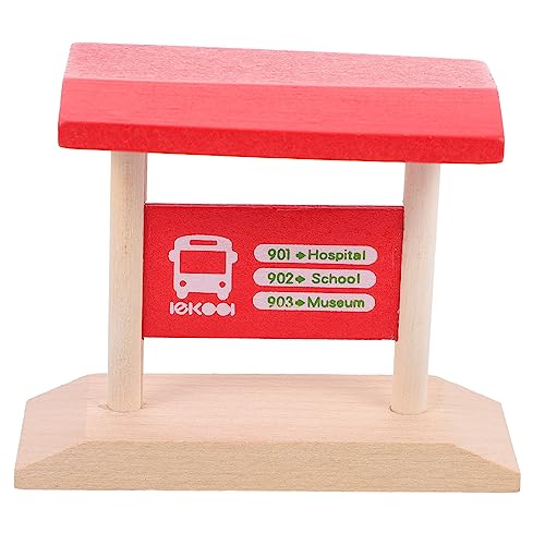 JOINPAYA holzspielzeug Spielzeug Zug Eisenbahn zubehör Toy Train Spielset für den Bahnsteig Spielzeug für den Bahnsteig DIY-Bahnsteigmodell Spielstation, Bahnsteigspielzeug hölzern von JOINPAYA