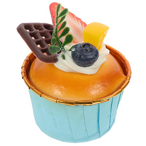 JOINPAYA künstlicher Kuchen Kleiner gefälschter Cupcake Kuchen Requisiten gefälschter Nachtisch PU-Schaum gefälscht gefälschtes Cupcake-Modell künstliches Kuchenmodell Shop-Zubehör PVC von JOINPAYA