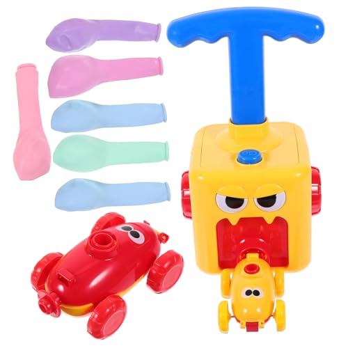 JOINPAYA pädagogisches Ballonauto Kinderspielzeug Ballonauto Spielzeug Trägheitsballonauto Ballonfahrer Kinder puppenwagen Spielzeug Auto Ballonauto für Kinder Babyautospielzeug Yellow von JOINPAYA