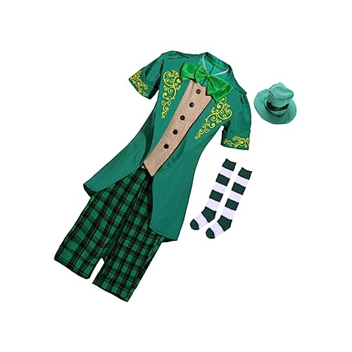 JOINPAYA st. Patricks Kostüm Halloween Costume Halloween Kleidung fasnachtskostüme Kinderkleider Kostüme für Teenager-Mädchen Kostüm für Kobold Hut Hosenanzug Kobold Kostüm Green von JOINPAYA