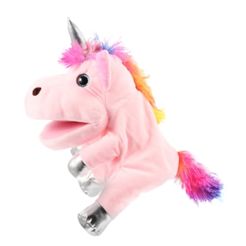 JOINPAYA Hand Puppet Üsch Einhorn Handpuppe Für Interaktive Erzählspielzeug Realistische Und Lebensechte Einhorn Handpuppe Pink Niedliches Plüschpuppen-Spielzeug von JOINPAYA