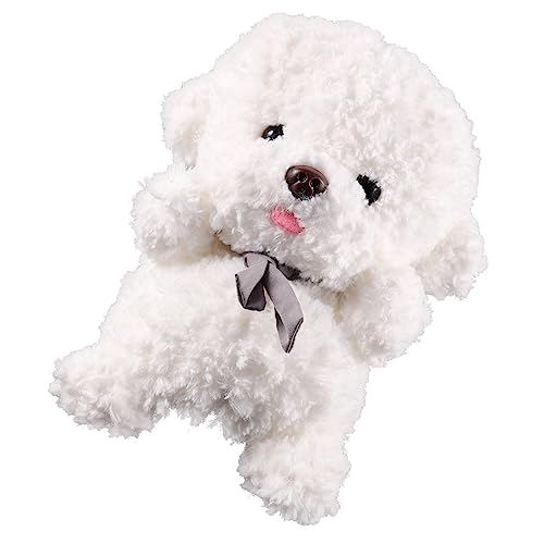 JOINPAYA üsch Hundespielzeug Adorables Realistisches Weißes Bichon Frise üschtier Weiches Kuscheltier Für Hunde Und Perfektes Für Haustiere Und Zur Dekoration von JOINPAYA