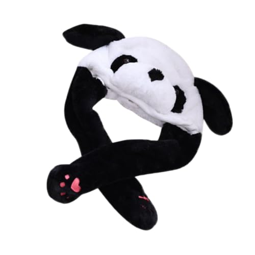 JOINPAYA Panda-mütze Mit Ohren Nach Oben Mütze Mit Beweglichen Ohren Für Jungen Und Mädchen Erwachsene Plüschtier -licht Lustiges Party-accessoire Einheitsgröße von JOINPAYA