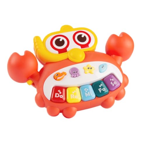 Krabben Elektronische Orgel Spielmatte Sensorisches Babyspielzeug Mädchen Klavierspielzeug Für Babys Lernspielzeug Musikspielzeug Im Cartoon-Design Plastik JOINPAYA von JOINPAYA