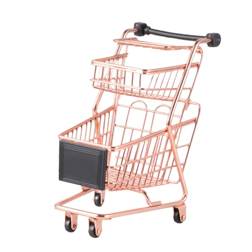 Mini-Einkaufswagen mit Ebenen Spielzeug für Kinder kinderspielzeug Kinder spielzeuge Trolley-Spielzeug Puppenwagen für Babys Trolley-Spielset Einkaufswagen für Kinder Golden JOINPAYA von JOINPAYA