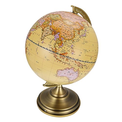 JOINPAYA -Ornament Geografischer Geographie- -schmuck Pädagogisches Globusdekor Desktop- Mit Geografischem Geographie Metall Basis Yellow von JOINPAYA