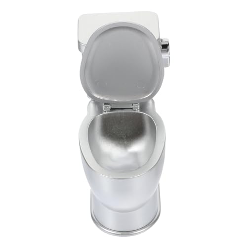 Puppenhaus-Toilette kleines Toilettenspielzeug 1:12 Toilette Töpfchen Badezimmer puppenhaus Toilette Tu so, als würdest du Toilette Spielen Mini-Haustoilette Plastik Silver JOINPAYA von JOINPAYA