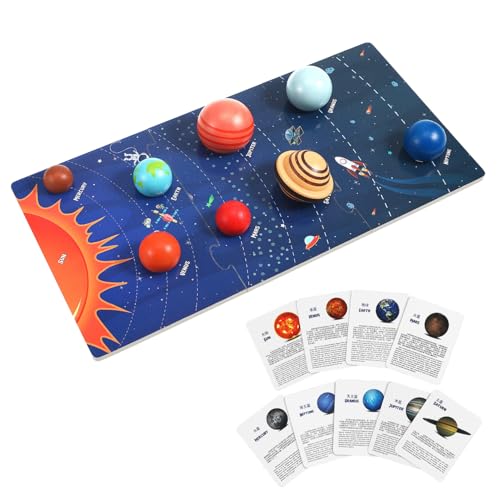 Puzzle Kinder holzspielzeug Spielzeug für Kinder Toys Pädagogisches Spielzeug rätselspiel Kinder Weltraumspielzeug Modelle des Sonnensystems Planeten für Kinder hölzern JOINPAYA von JOINPAYA