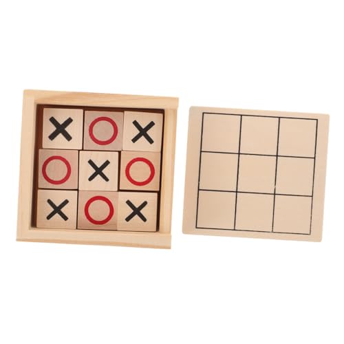 -Toe Klassisches Brettspiel Klassische Brettspiele Kaffeetisch-Spiel Xo-brettspielspielzeug Tischspiel Reisebrettspiele Für Kinder Familienbrettspiele Reisespiel Holz Khaki JOINPAYA von JOINPAYA