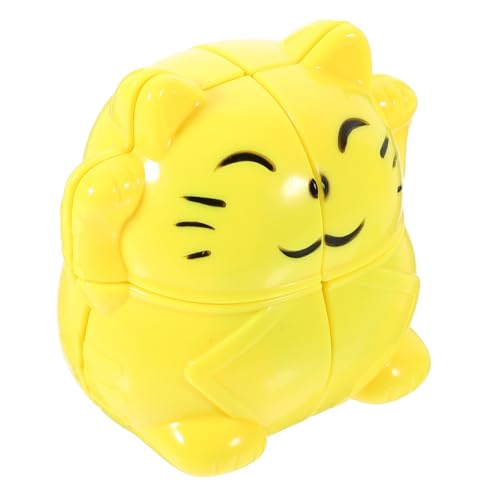 JOINPAYA Zauberwürfel Tigerwürfel-Ornament Neuartiges Katzen-Puzzlespielzeug Puzzle Puzzle cat Toys Tierwürfel- Würfeltierspielzeug für Abs Yellow von JOINPAYA