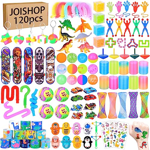 JOISHOP 120 Stück Partytütenfüller, Unisex-Preisbox, Spielzeug, Sortiment, Spielzeug, Klassenzimmerpreise, Belohnungen, Goodie-Tütenfüller für Jungen und Mädchen, Geburtstagsparty-Gastgeschenke von JOISHOP