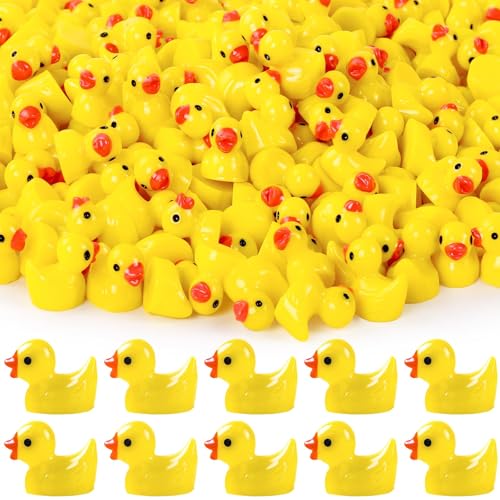 JOISHOP Mini-Enten, Kunstharz, kleine Enten, kleine Enten aus Kunststoff, Großpackung für Aquarium, Puppenhaus, Feengarten, Landschaftsdekoration von JOISHOP