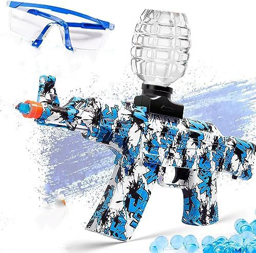 Gel Blasters,Electric Gel Ball Blasters,AKM-47 Gel Blaster,with Goggles and 50,000 Balls,für Outdoor-Aktivitäten – Team-Schießspiel, ab 14 Jahren（Blau） von JOJOJOSDA