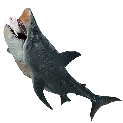 JOKFEICE Megalodon Spielzeug Realistische große Haifiguren Badespielzeug, Lernspielzeug Unterwasserwesen Aktionsmodell Kuchendeckel Sammlung Geschenk für Kinder von JOKFEICE